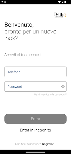 Android application Bellis Parrucchieri screenshort
