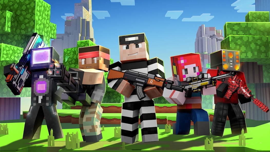 🔥 Download Cops Vs Robbers Jailbreak 1.114 [unlocked/Mod Money] APK MOD.  3D first-person shooter with Minecraft-style graphics 