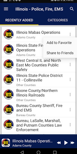 Illinois Police, Sheriff and EMS radio scanner