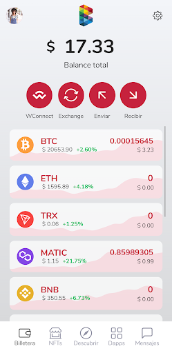 Android application Espacio Bitcoin Wallet screenshort