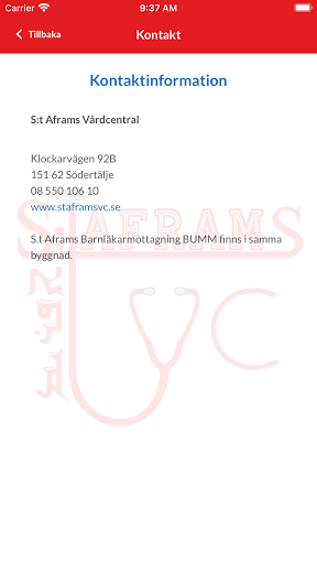 S:t Aframs Vårdcentral Screen 3