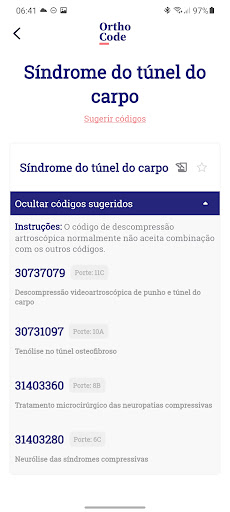 Android application OrthoCode screenshort