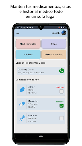 Vista previa de la aplicación
