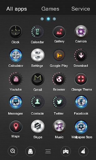 Push Button GO Launcher Theme