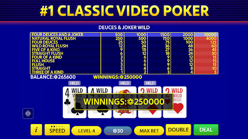Android application Video Poker by Pokerist screenshort