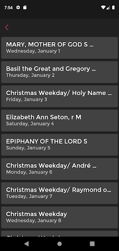 Liturgical Calendar 2025 Screen 2