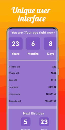 Android application Age Calculator screenshort