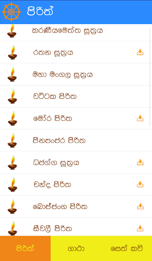 පිරිත් ගාතා සෙත් කවි