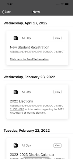 Nederland ISD K-12 Screen 2