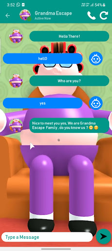 Grandma Escape obby Fake Call Screen 3