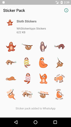 Sloth stickers for WhatsApp . WAStickerAppsのおすすめ画像3
