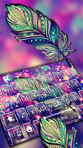 Android application Galaxy Feather Keyboard Theme screenshort