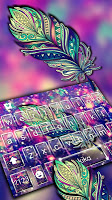 screenshot of Galaxy Feather Keyboard Theme
