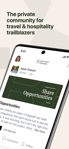 Android application Experiential Hospitality screenshort