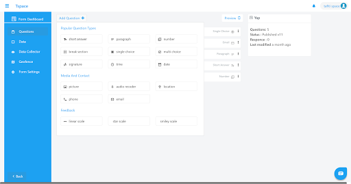 Tspace - Data Collection Tool