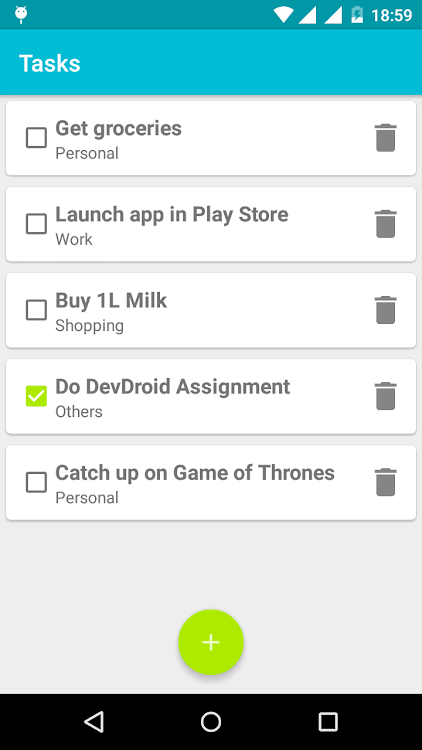 Tasks: To-do list app - 1.0 - (Android)