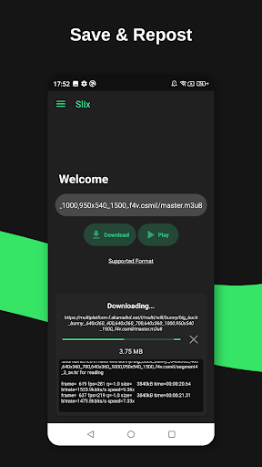 Slix - HLS, DASH, RTMP & More Screen 2