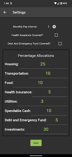 BudgetR Pro Screen 2