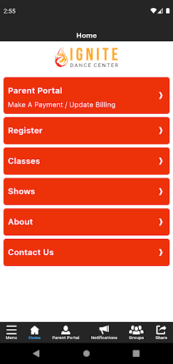 Ignite Dance Center Screen 2