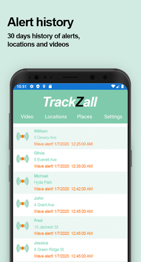 TrackZall - Family Locator  Safety alert, video