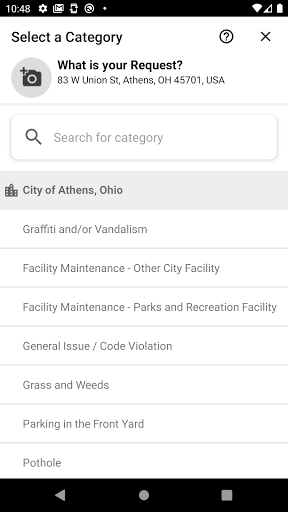 Screenshot of Athens Ohio City Source