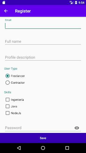 Freelancer-App Screen 2