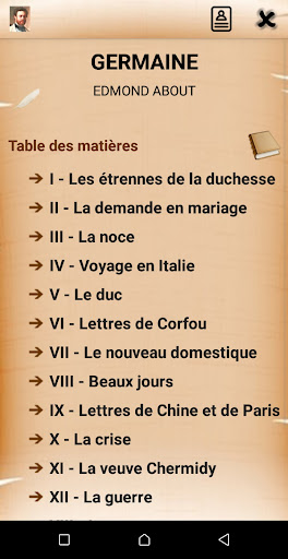 Android application Germaine - Edmond About screenshort