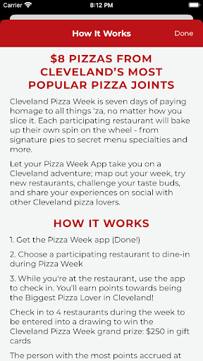 Cleveland Pizza Week Screen 2