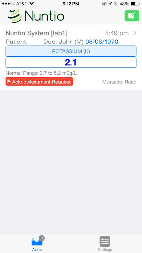 Android application Nuntio screenshort