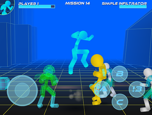 Stickman Neon Warriors: Street Fighting apkpoly screenshots 10