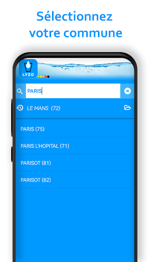 LYZO qualité de leau Screen 2
