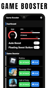 TBOOST Game Booster & GFX Tool
