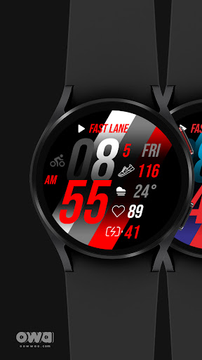 Android application Fast Lane Watch Face 044 screenshort