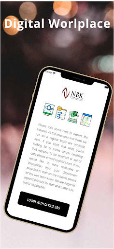 Android application NBK Intranet screenshort