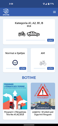 Android application Leje Drejtimi DPSHTRR screenshort