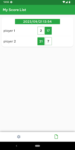 Badminton Score Screen 2