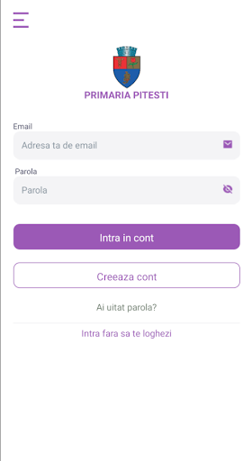 Android application SmartCity Pitesti screenshort