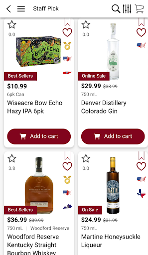 Android application Mayfair Liquors screenshort