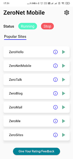 Anteprima dell'app