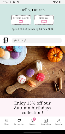Android application Biscuiteers screenshort