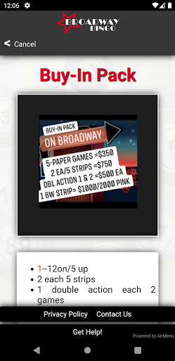 Broadway Bingo Screen 3
