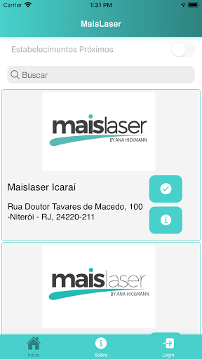 Android application Maislaser screenshort