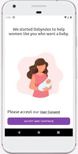 Android application Babyndex Saliva Ovulation Test screenshort