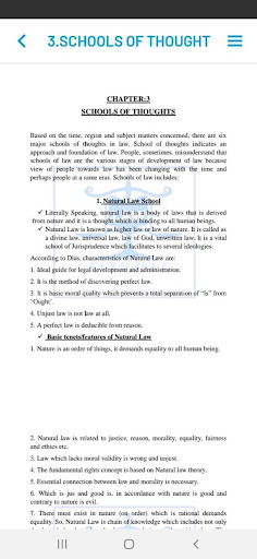 Android application Law Entrance Nepal screenshort