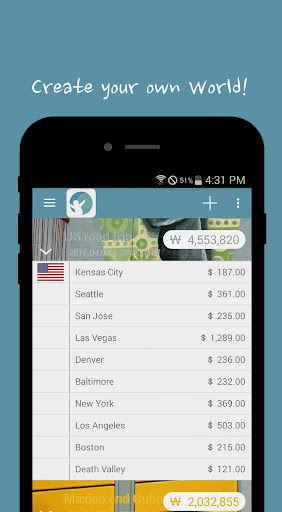 My World : Travel Expense Screenshot 1 - AppWisp.com