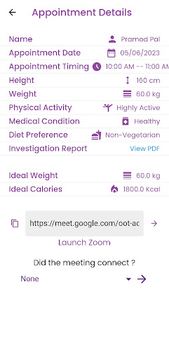 Android application Swasthin App for Instructor screenshort
