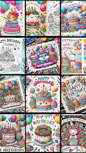 Birthday Greeting Cards Color