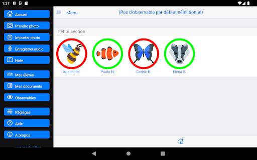 E-carnet Screen 3