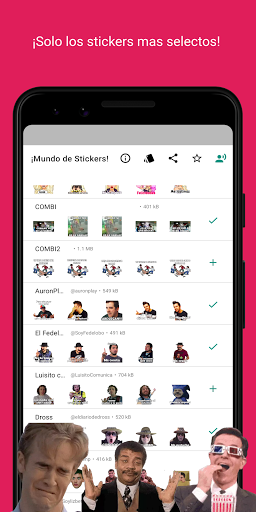 Android application World of Stickers for WhatsApp screenshort