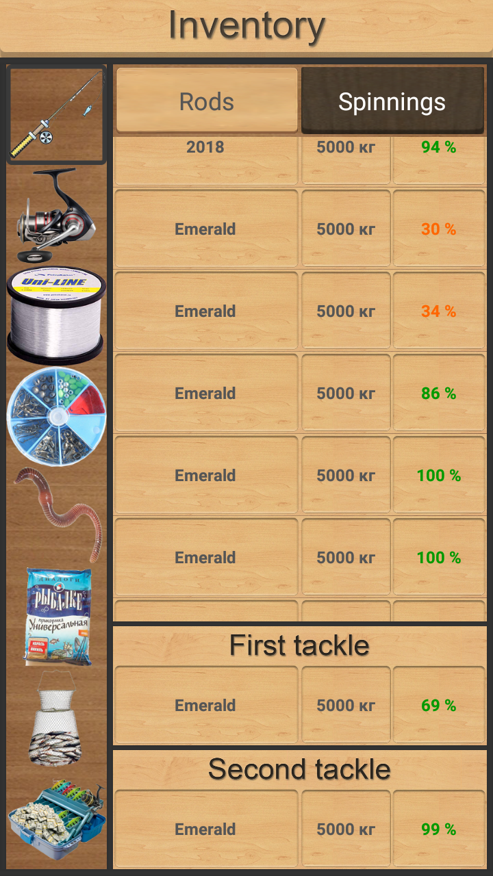 Android application True Fishing. Fishing simulator screenshort